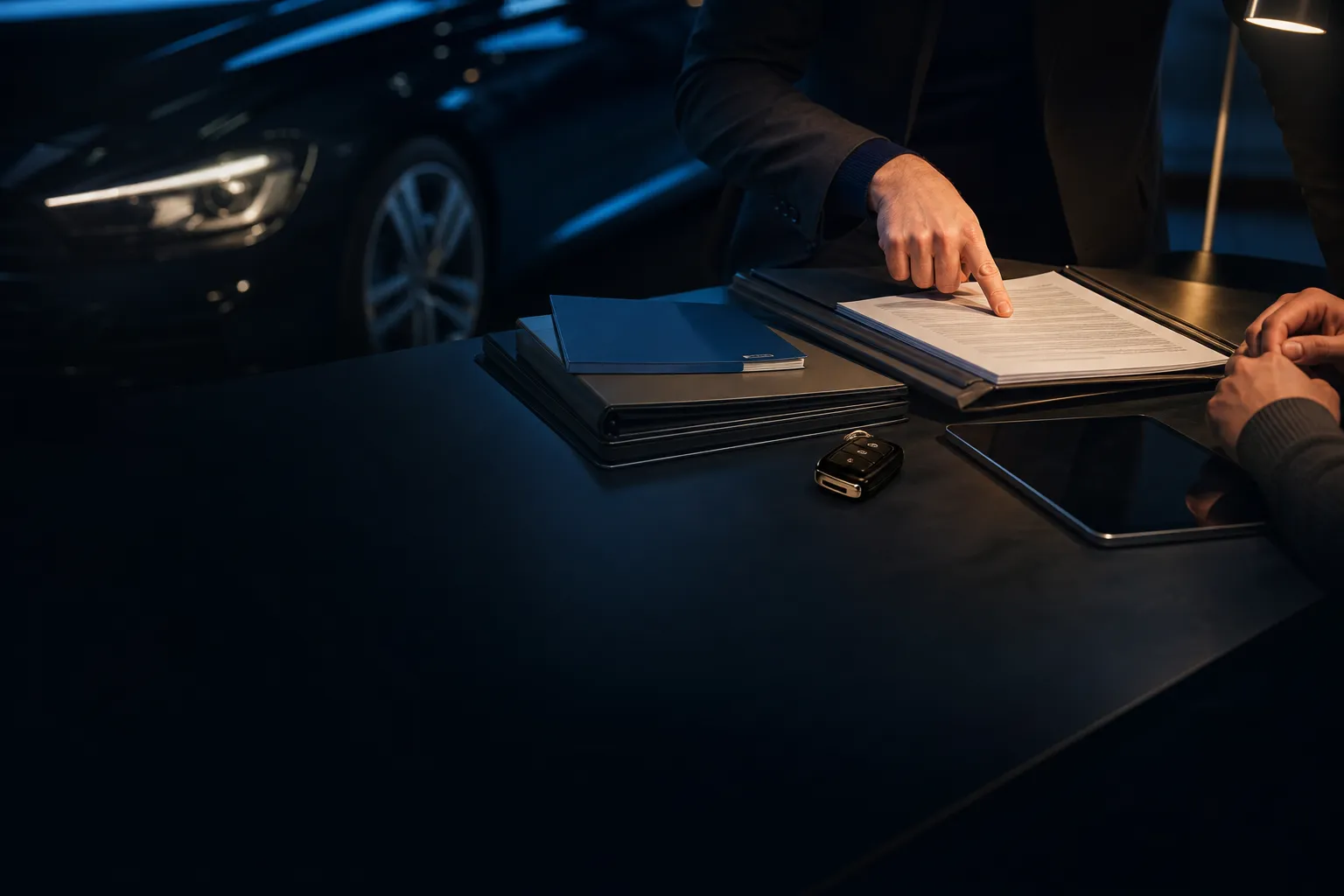 Conseiller AB Auto assistant un client dans ses démarches administratives